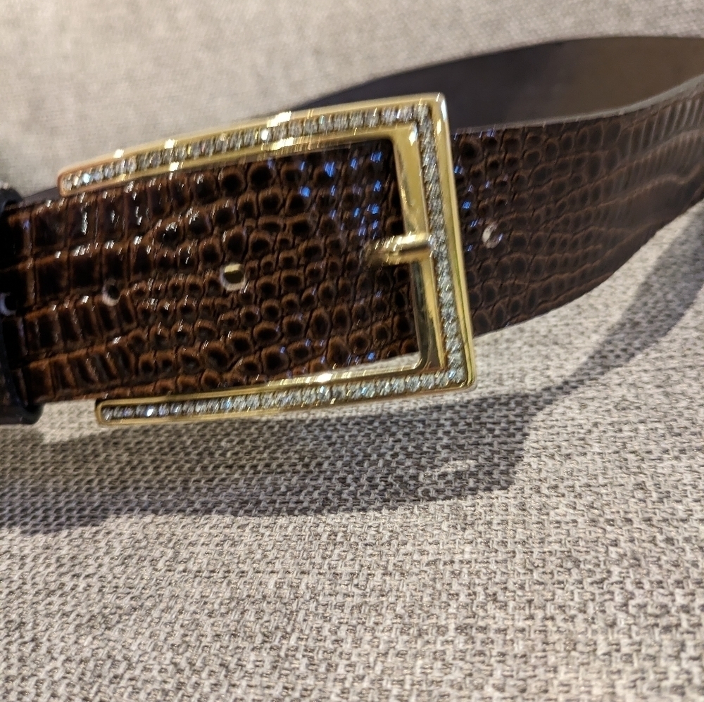 Berge belt genuine leather size S color brown made in Italy - Picture 6 of 11